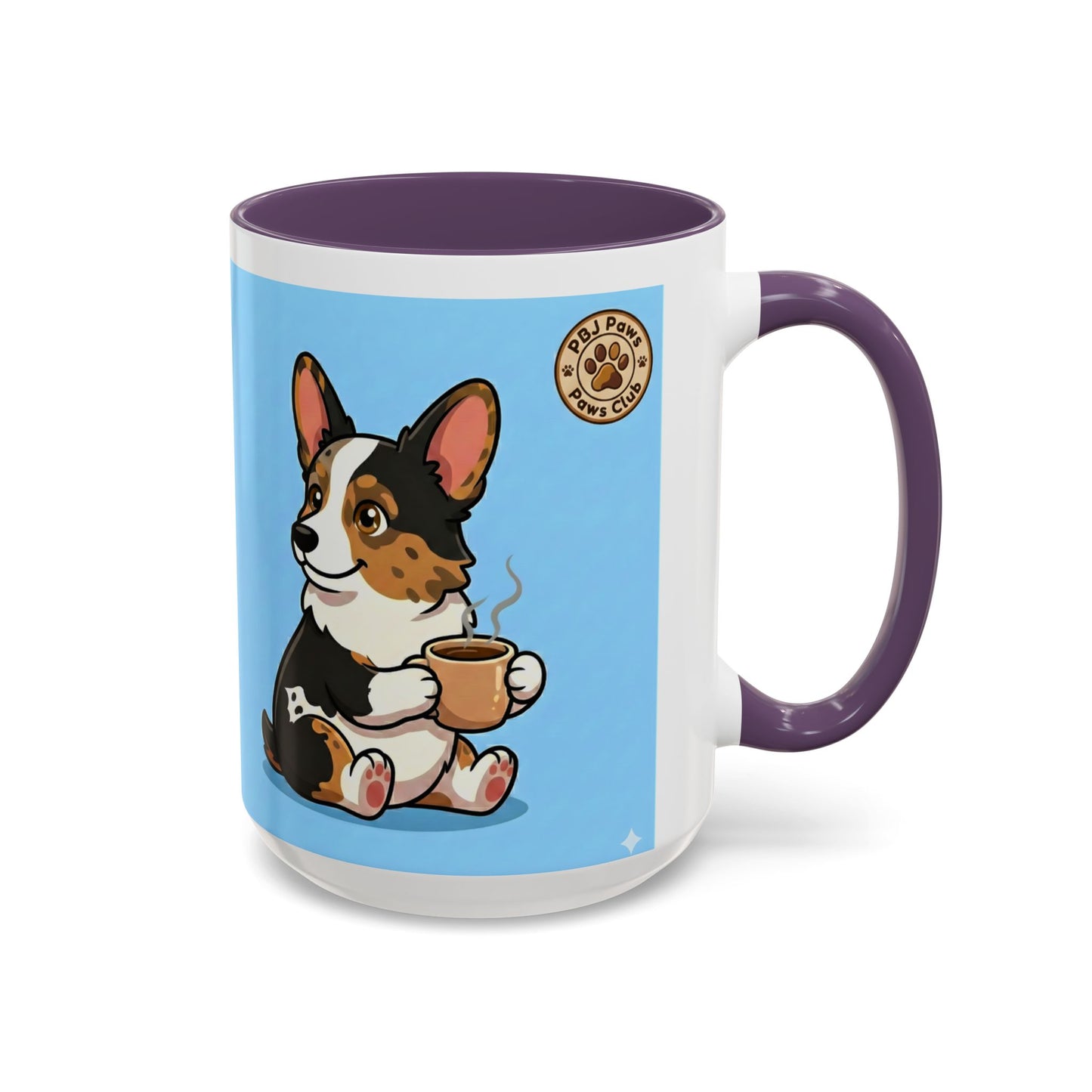 Corgi Coffee Mug - Cute Corgi Holding Coffee Accent Mug (11/15oz)