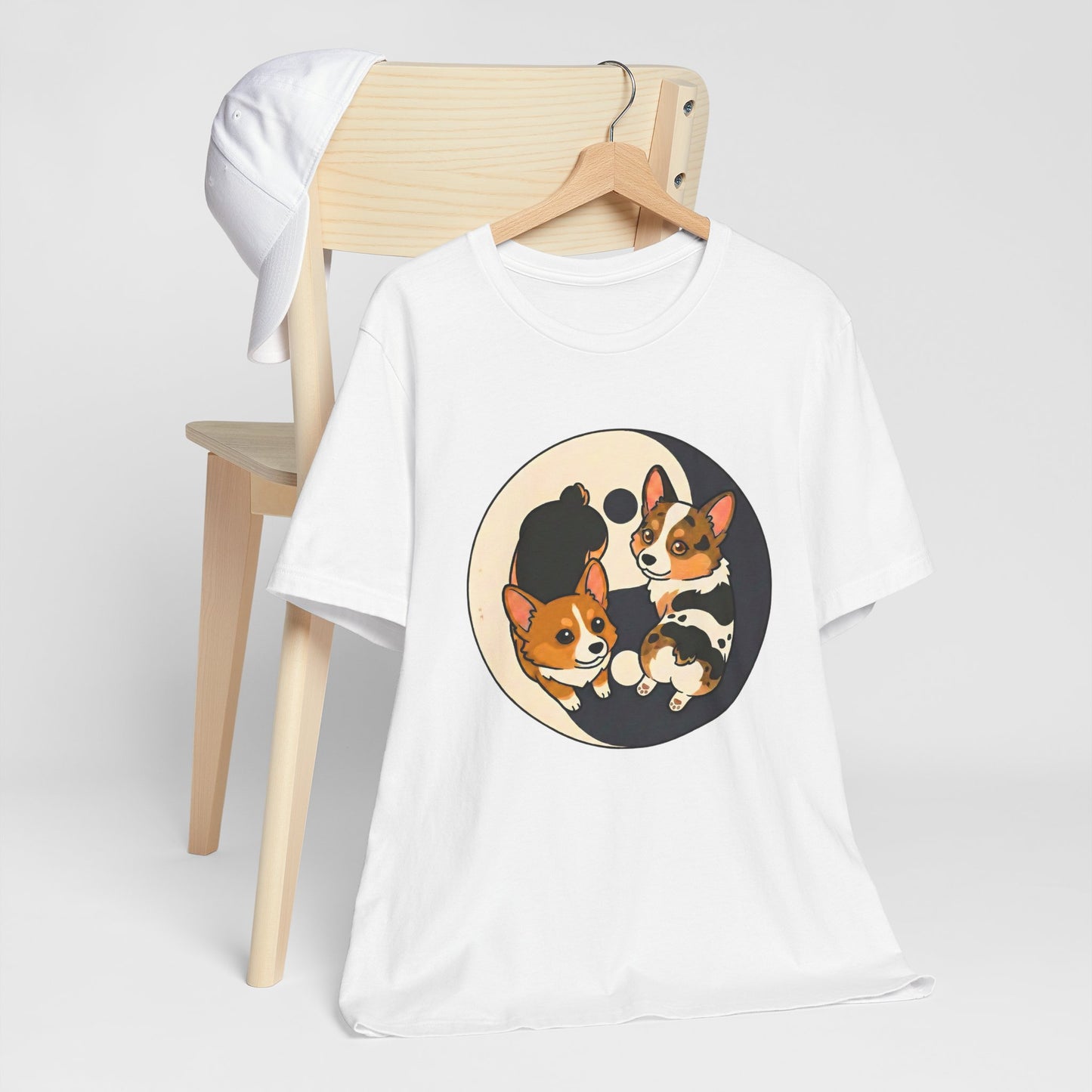Kawaii Corgi Yin Yang T-Shirt - Peanut Butter & Jelly Tee