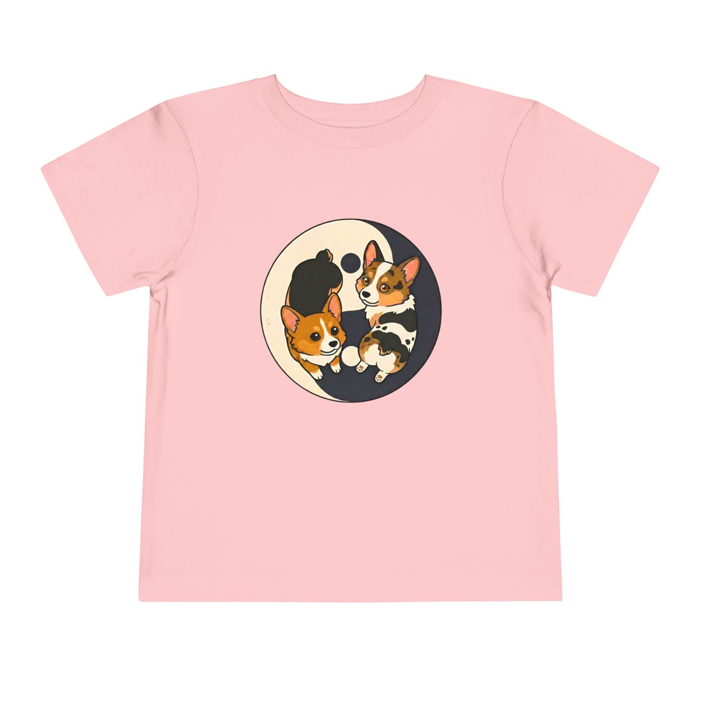 Kawaii Corgi Yin Yang Toddler T-Shirt - Peanut Butter & Jelly
