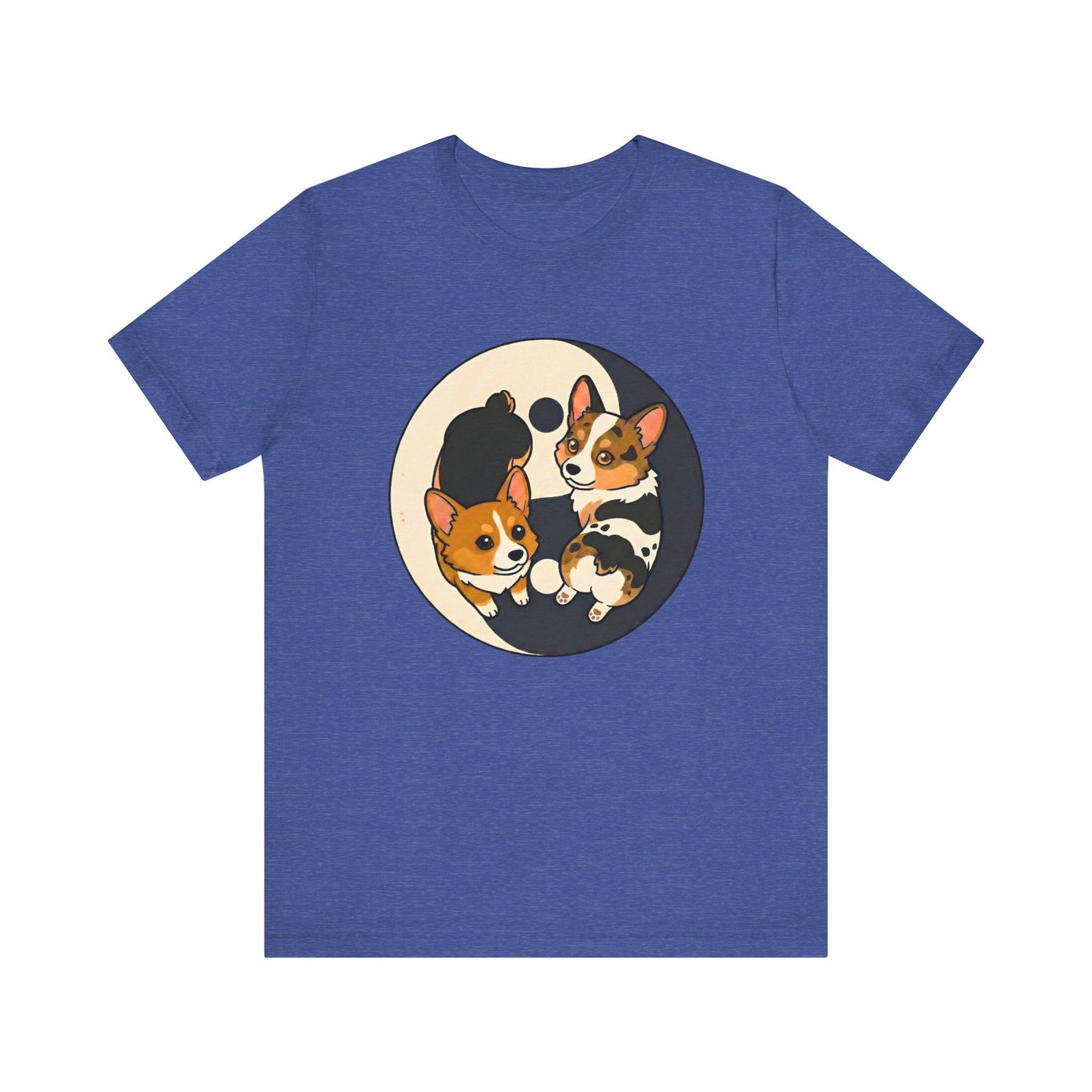 Kawaii Corgi Yin Yang T-Shirt - Peanut Butter & Jelly Tee