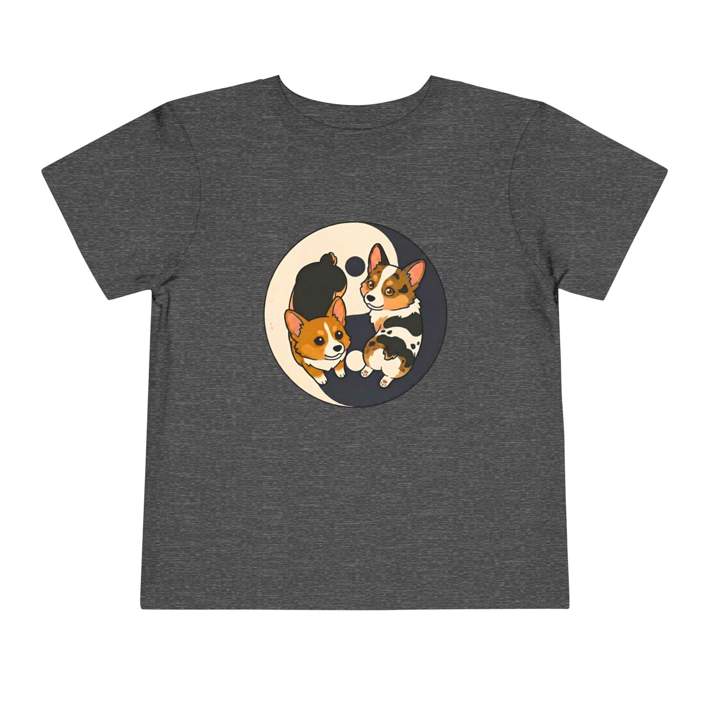 Kawaii Corgi Yin Yang Toddler T-Shirt - Peanut Butter & Jelly