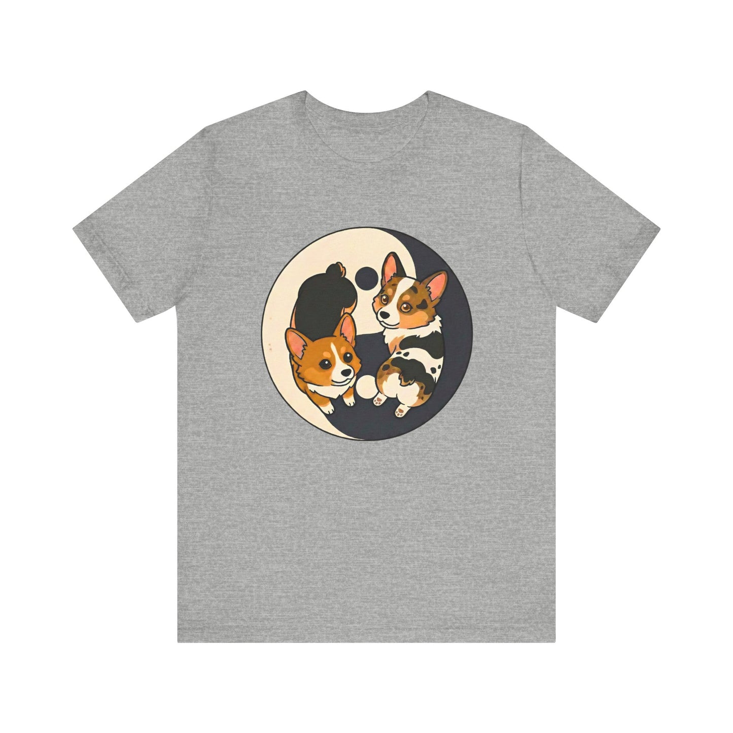 Kawaii Corgi Yin Yang T-Shirt - Peanut Butter & Jelly Tee