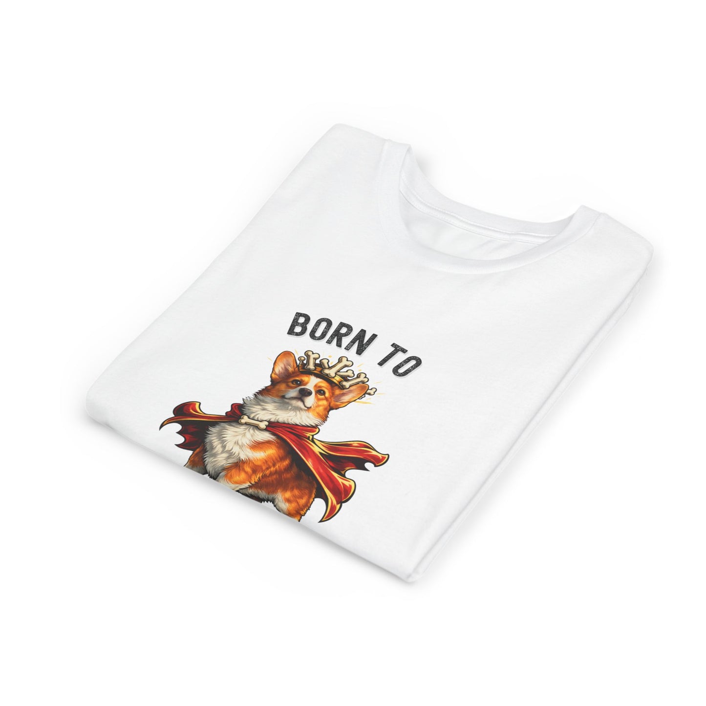 Red and White Pembroke Welsh Corgi Youth T-Shirt - Born to Reign