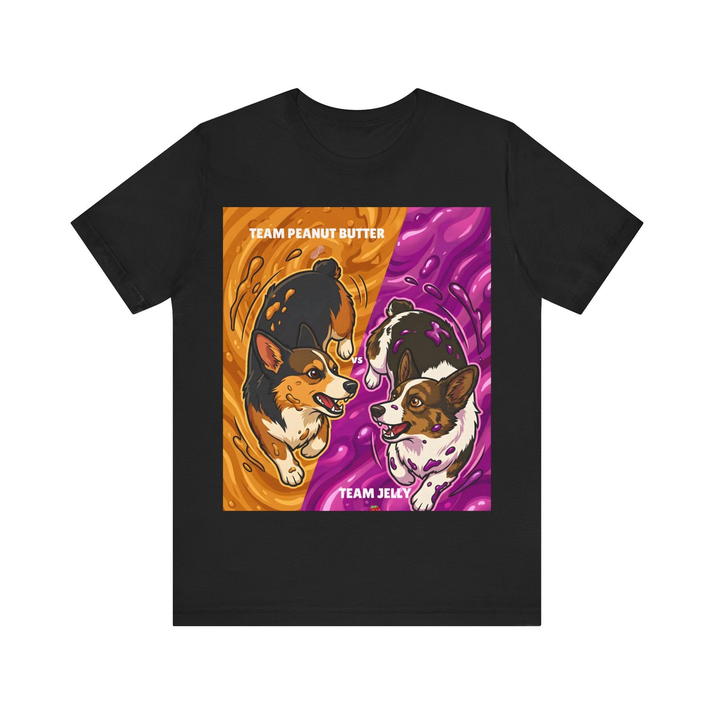 Corgi Graphic Tee - Team Peanut Butter vs Team Jelly