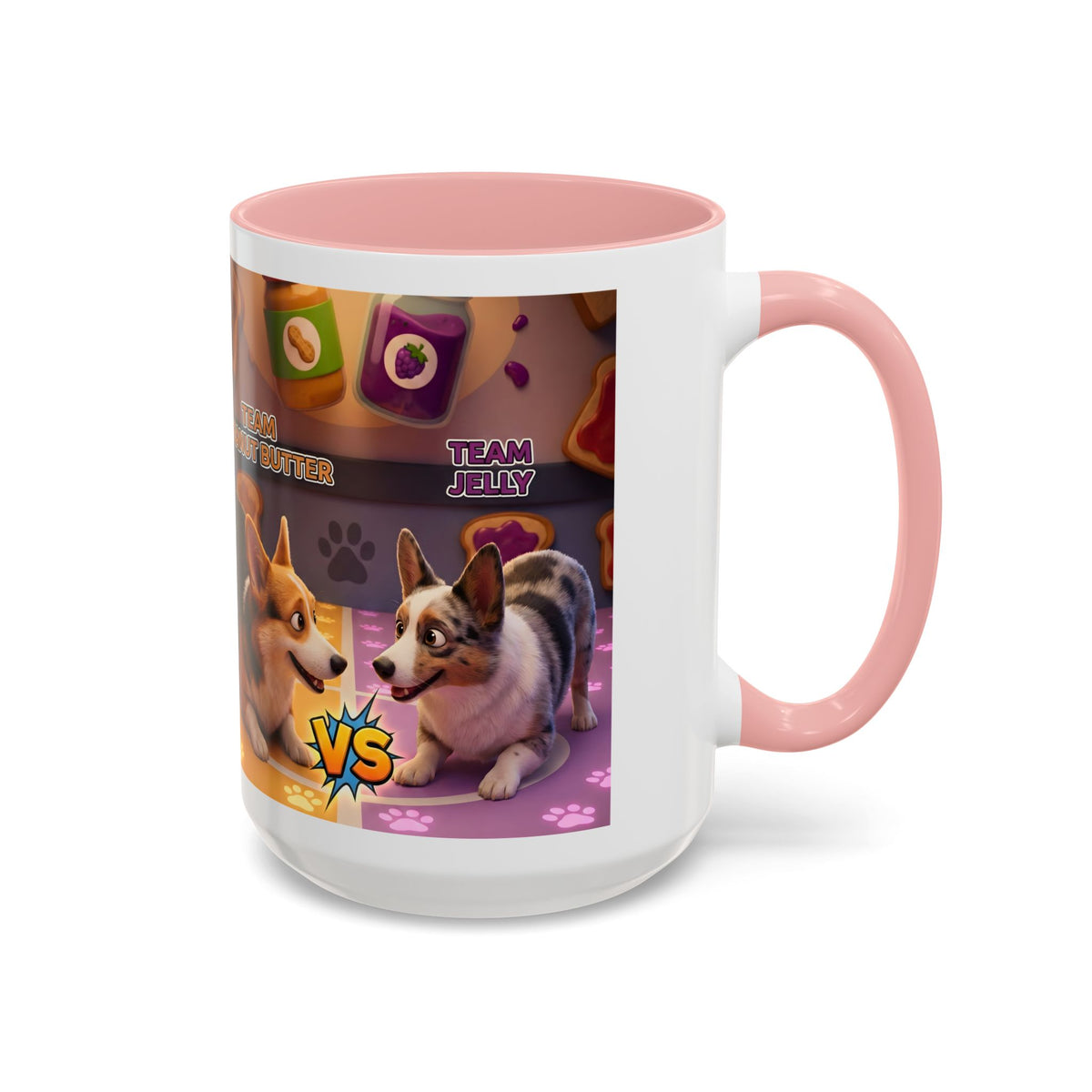 Corgi Coffee Mug - Funny Corgi Showdown Accent Mug (11oz/15oz)