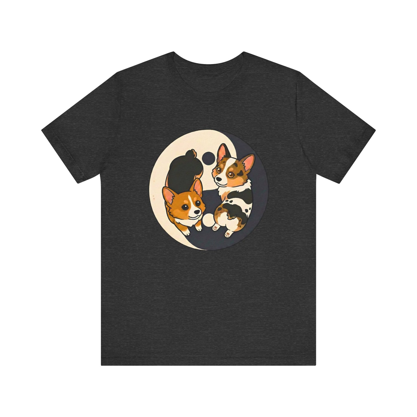 Kawaii Corgi Yin Yang T-Shirt - Peanut Butter & Jelly Tee