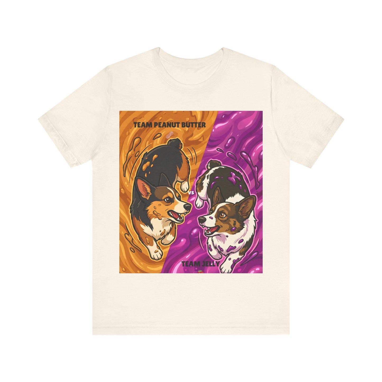 Corgi Graphic Tee - Team Peanut Butter vs Team Jelly