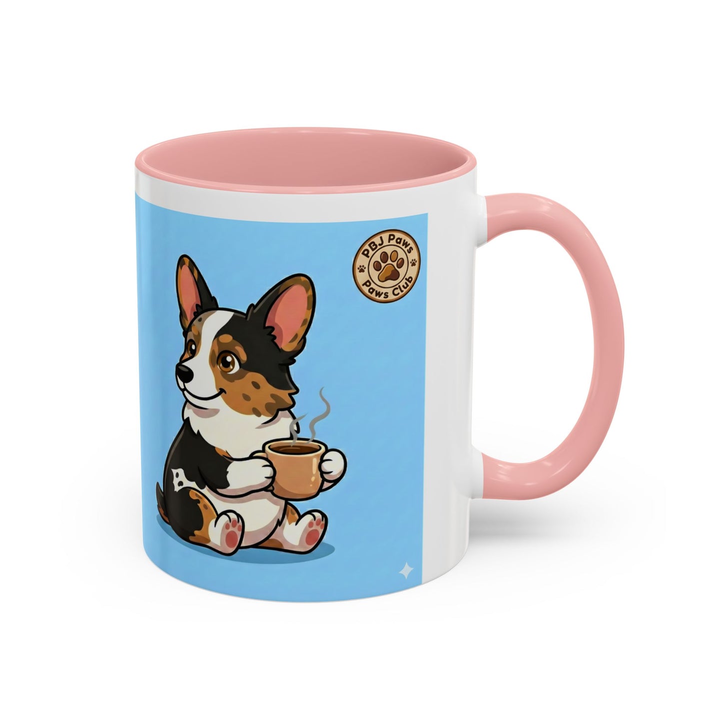 Corgi Coffee Mug - Cute Corgi Holding Coffee Accent Mug (11/15oz)