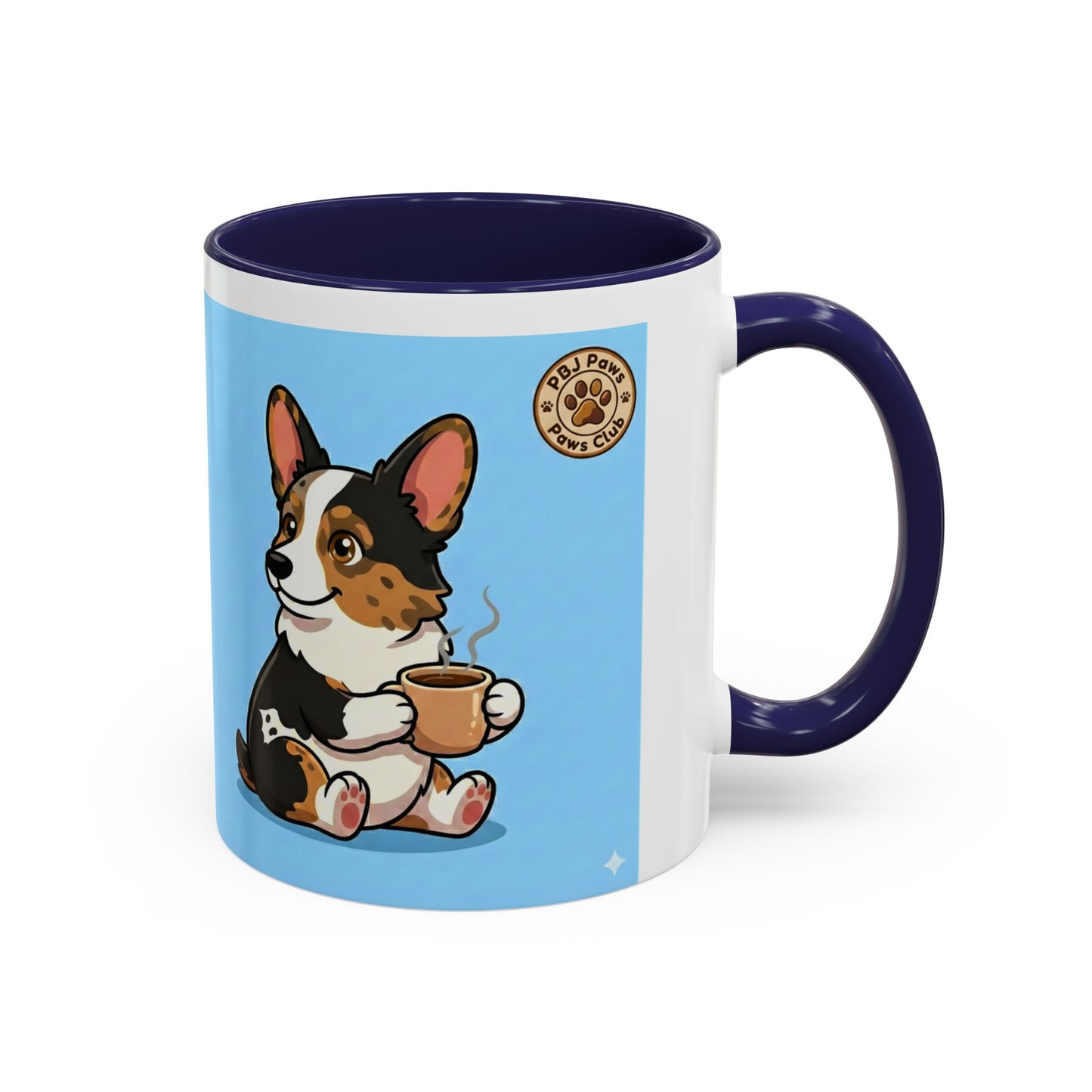 Corgi Coffee Mug - Cute Corgi Holding Coffee Accent Mug (11/15oz)