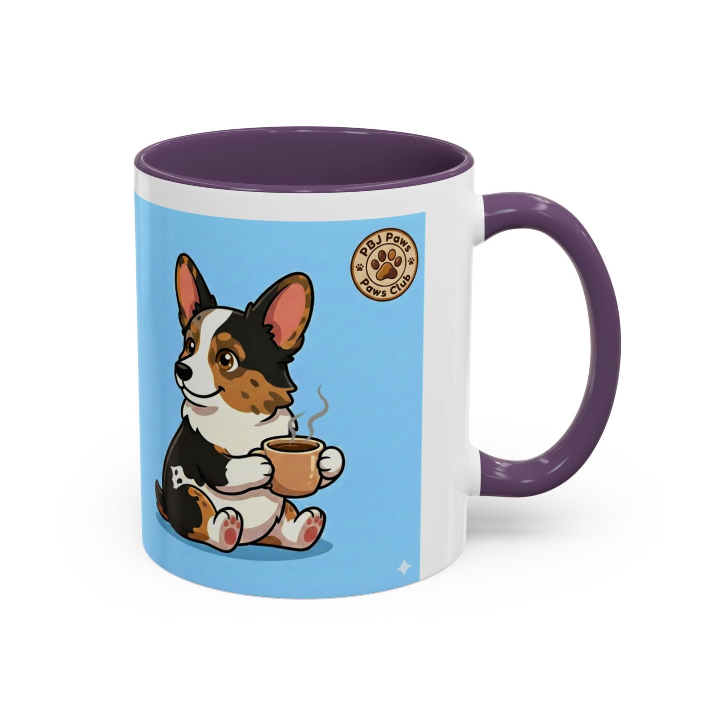 Corgi Coffee Mug - Cute Corgi Holding Coffee Accent Mug (11/15oz)