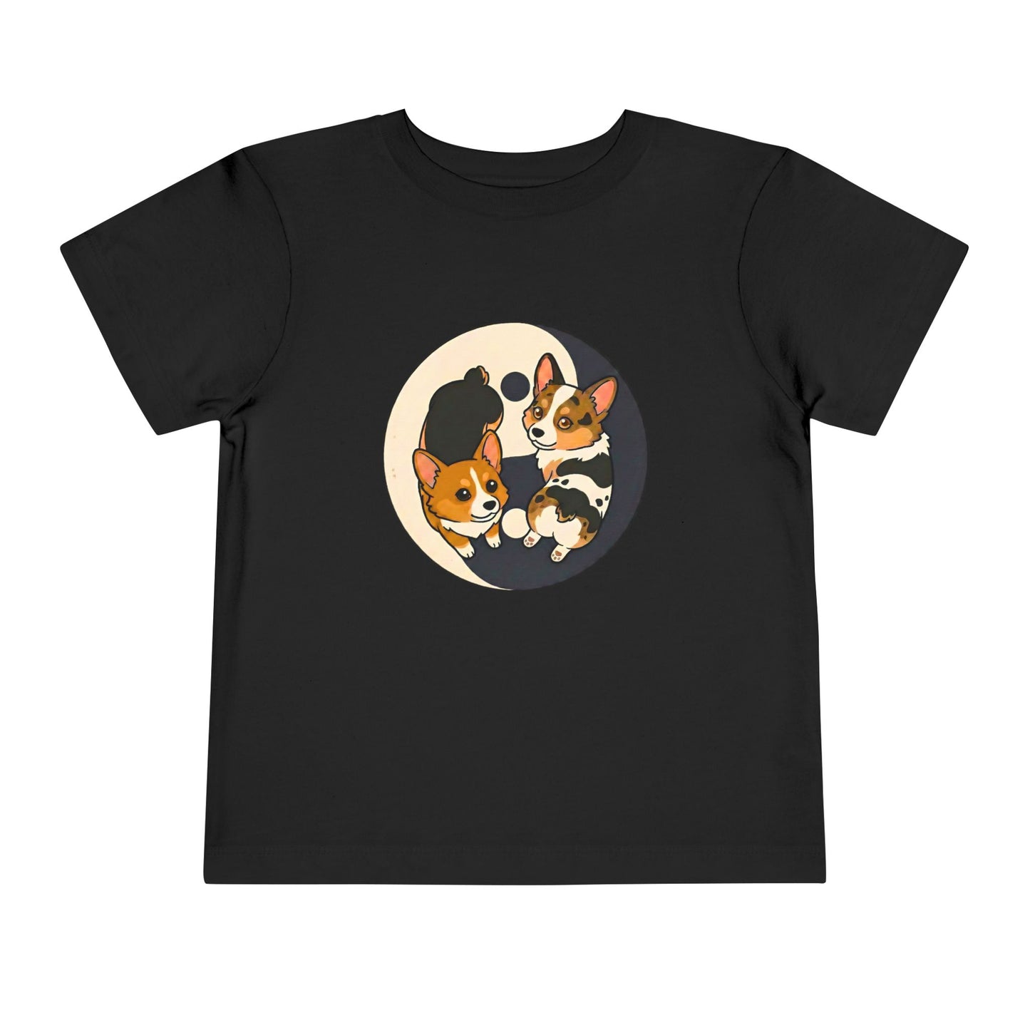 Kawaii Corgi Yin Yang Toddler T-Shirt - Peanut Butter & Jelly