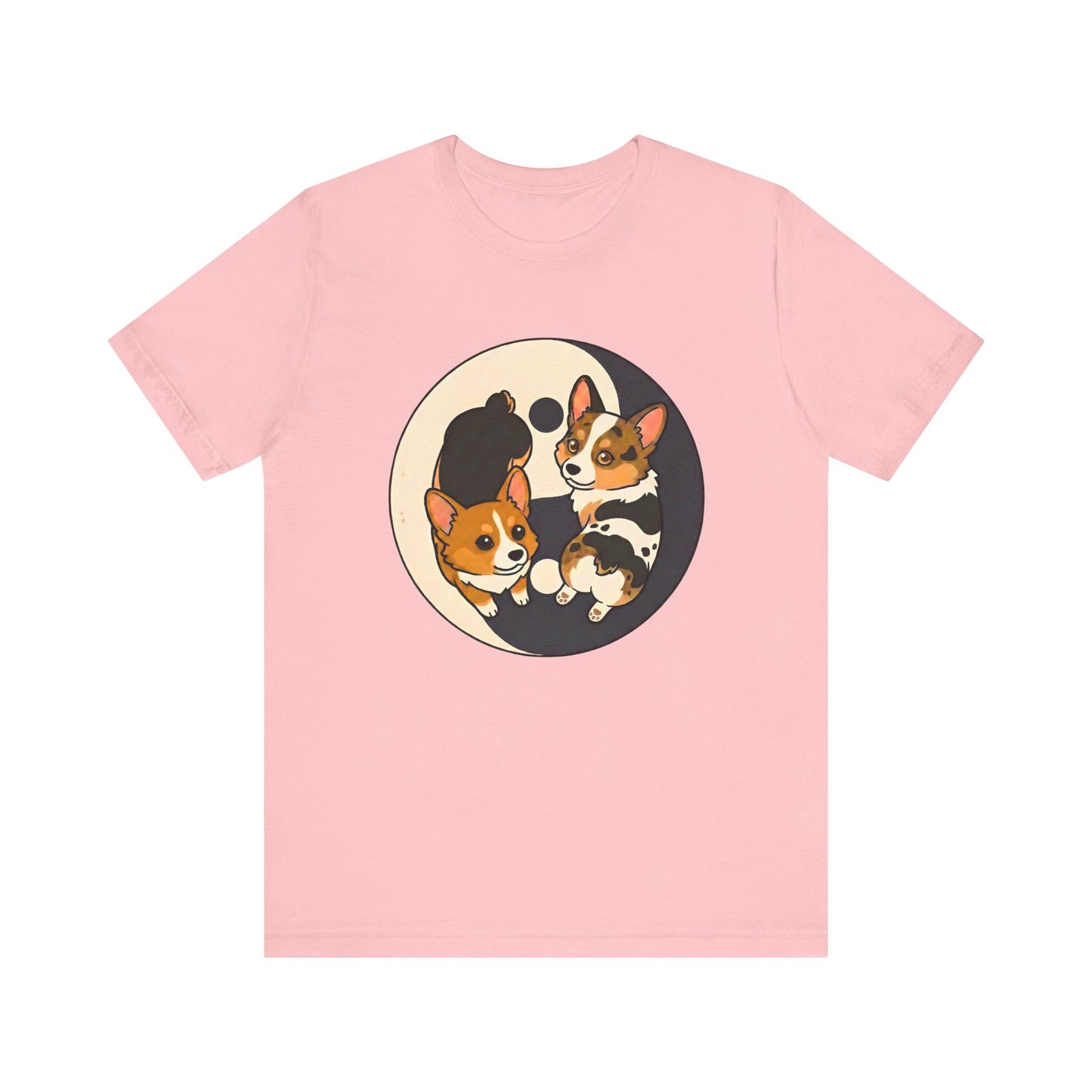 Kawaii Corgi Yin Yang T-Shirt - Peanut Butter & Jelly Tee