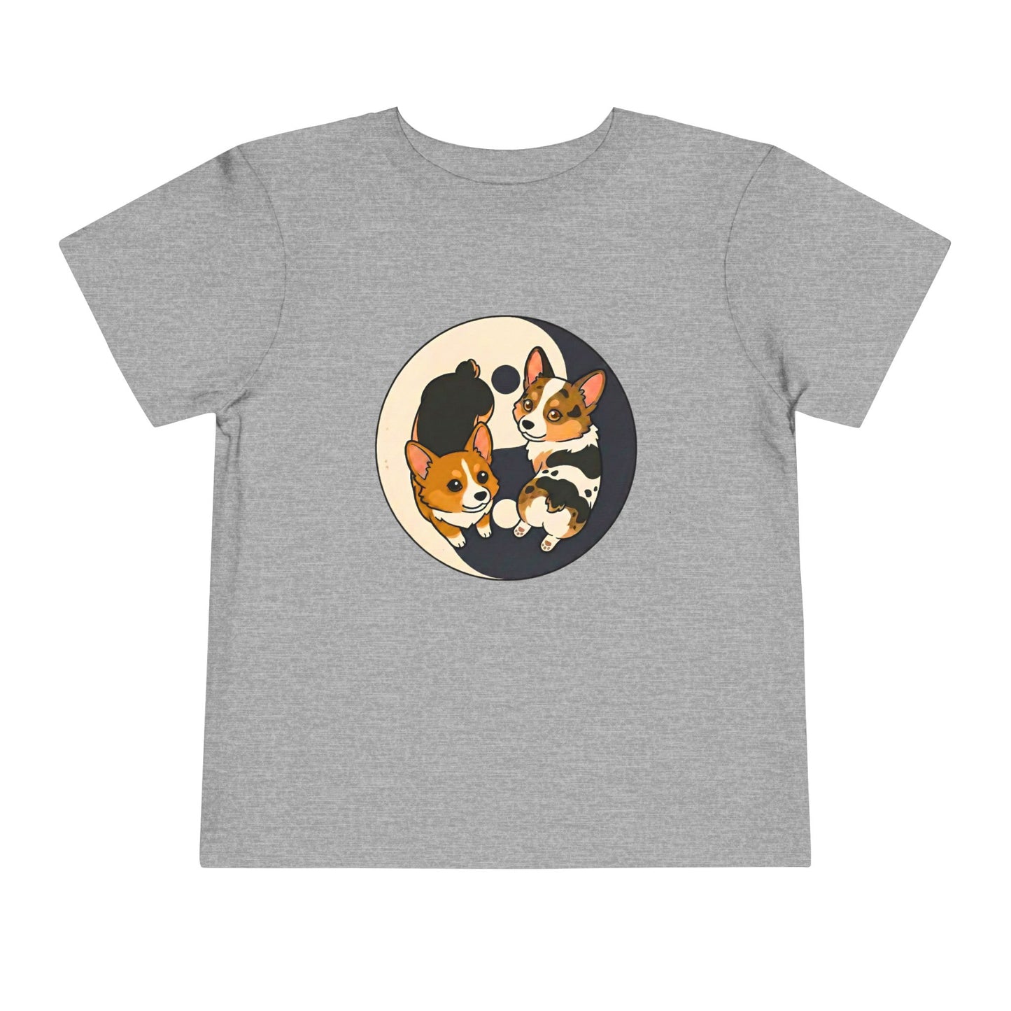 Kawaii Corgi Yin Yang Toddler T-Shirt - Peanut Butter & Jelly