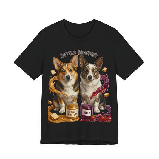 Better Together Corgi T-Shirt | Peanut Butter & Jelly Tee