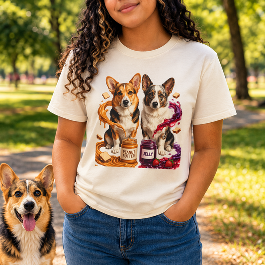Corgi Kids T-Shirt - Peanut Butter & Jelly Youth Tee