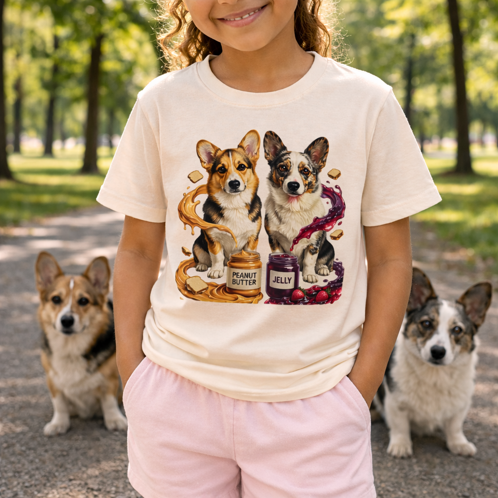 Corgi Kids T-Shirt - Peanut Butter & Jelly Toddler Tee