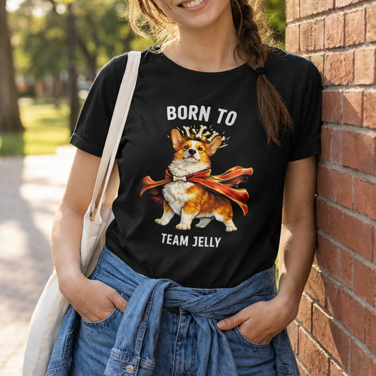 Red and White Pembroke Welsh Corgi T-Shirt - Born to Reign