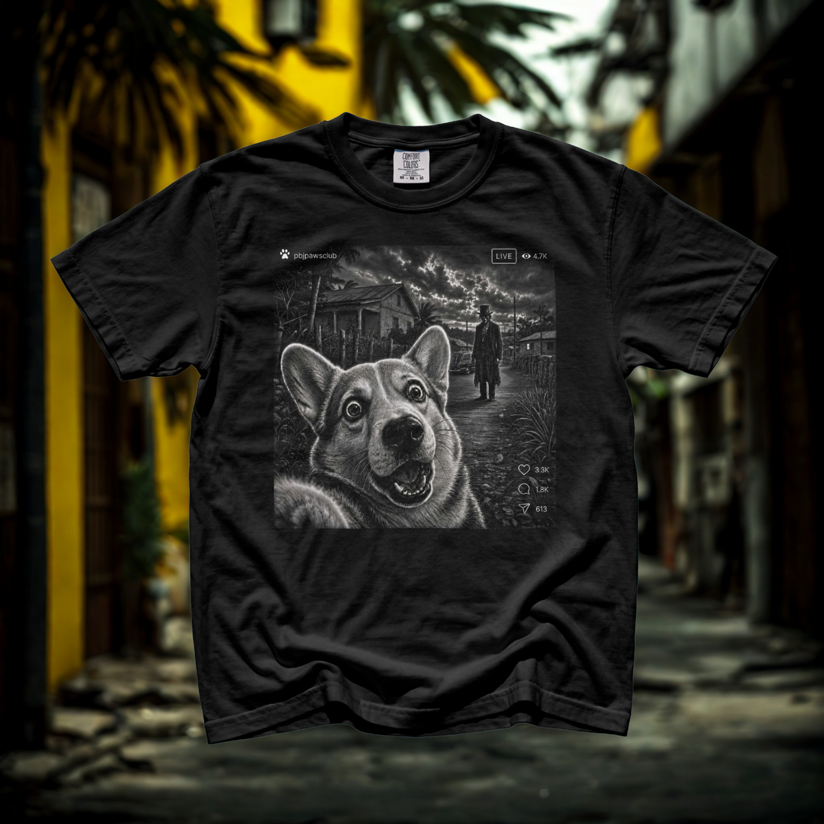 Personalized Heartman Corgi Shirt | Barbadian Folklore Halloween Tee