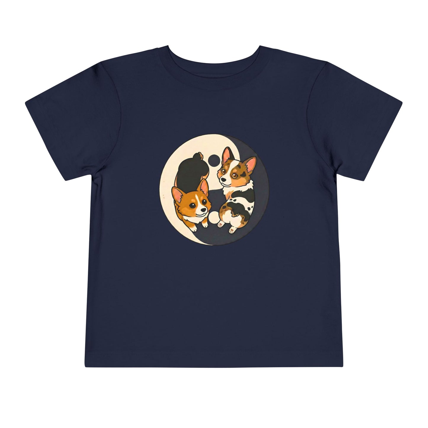 Kawaii Corgi Yin Yang Toddler T-Shirt - Peanut Butter & Jelly