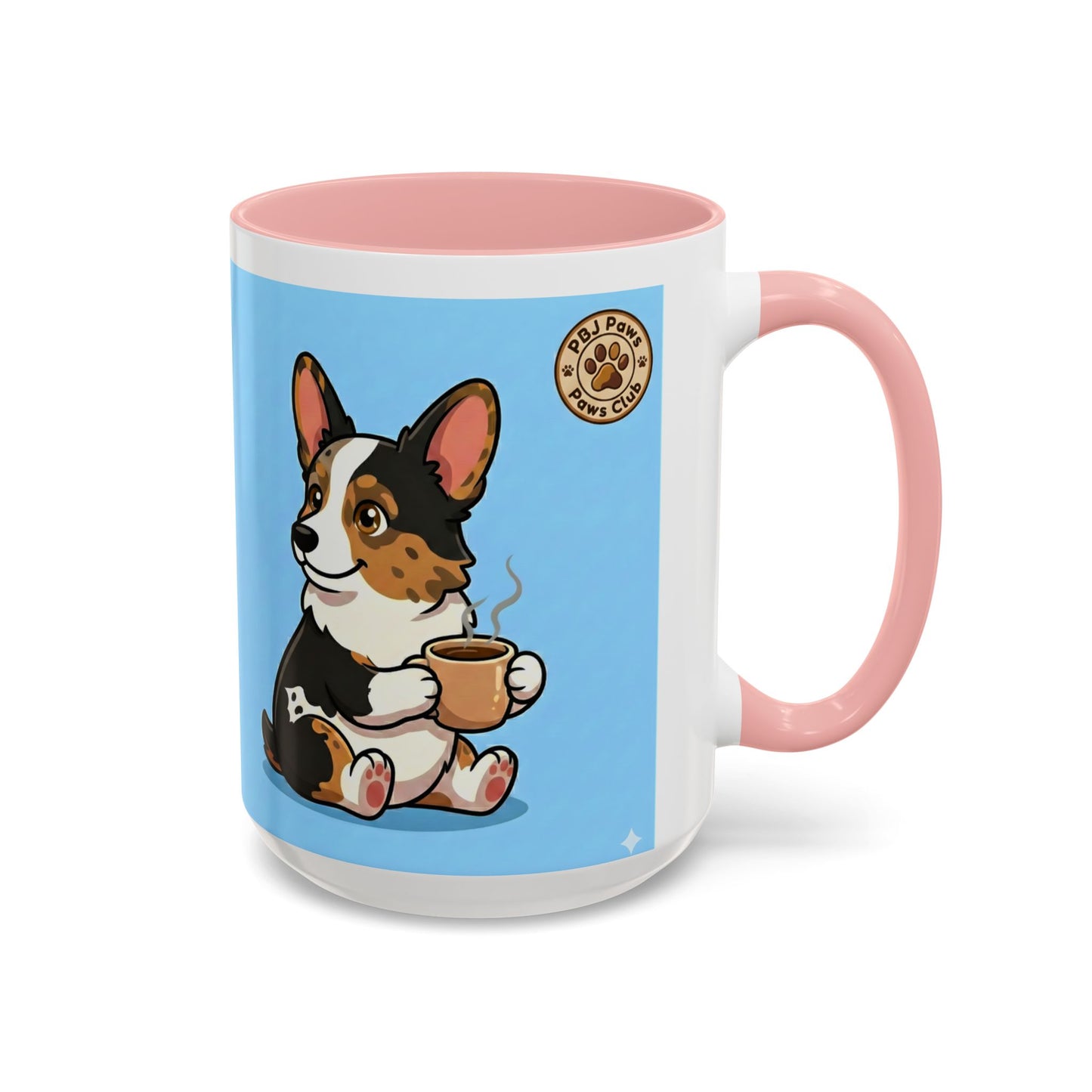 Corgi Coffee Mug - Cute Corgi Holding Coffee Accent Mug (11/15oz)