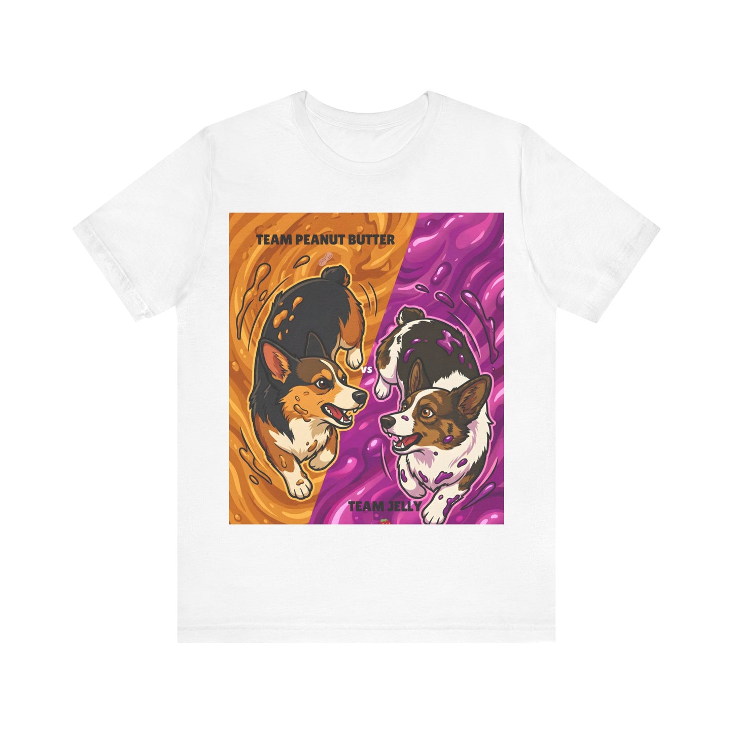 Corgi Graphic Tee - Team Peanut Butter vs Team Jelly