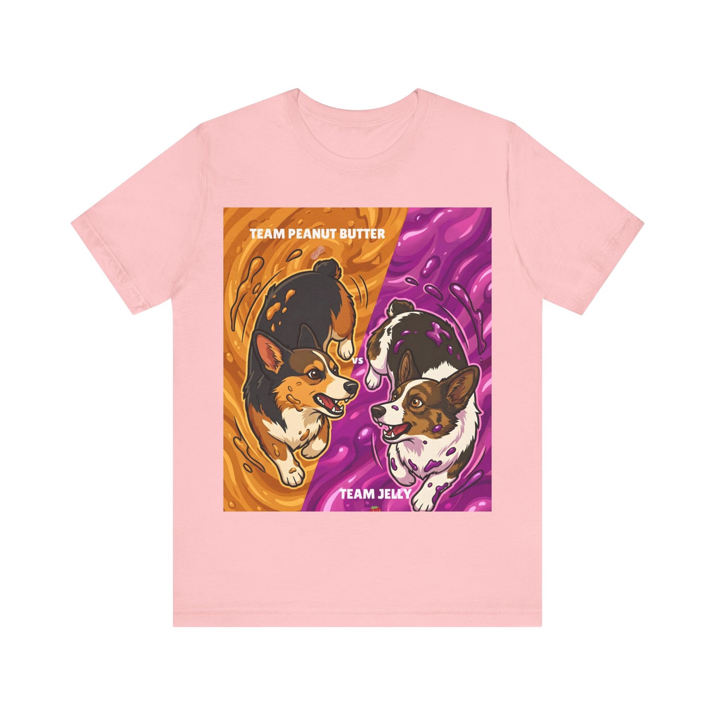 Corgi Graphic Tee - Team Peanut Butter vs Team Jelly