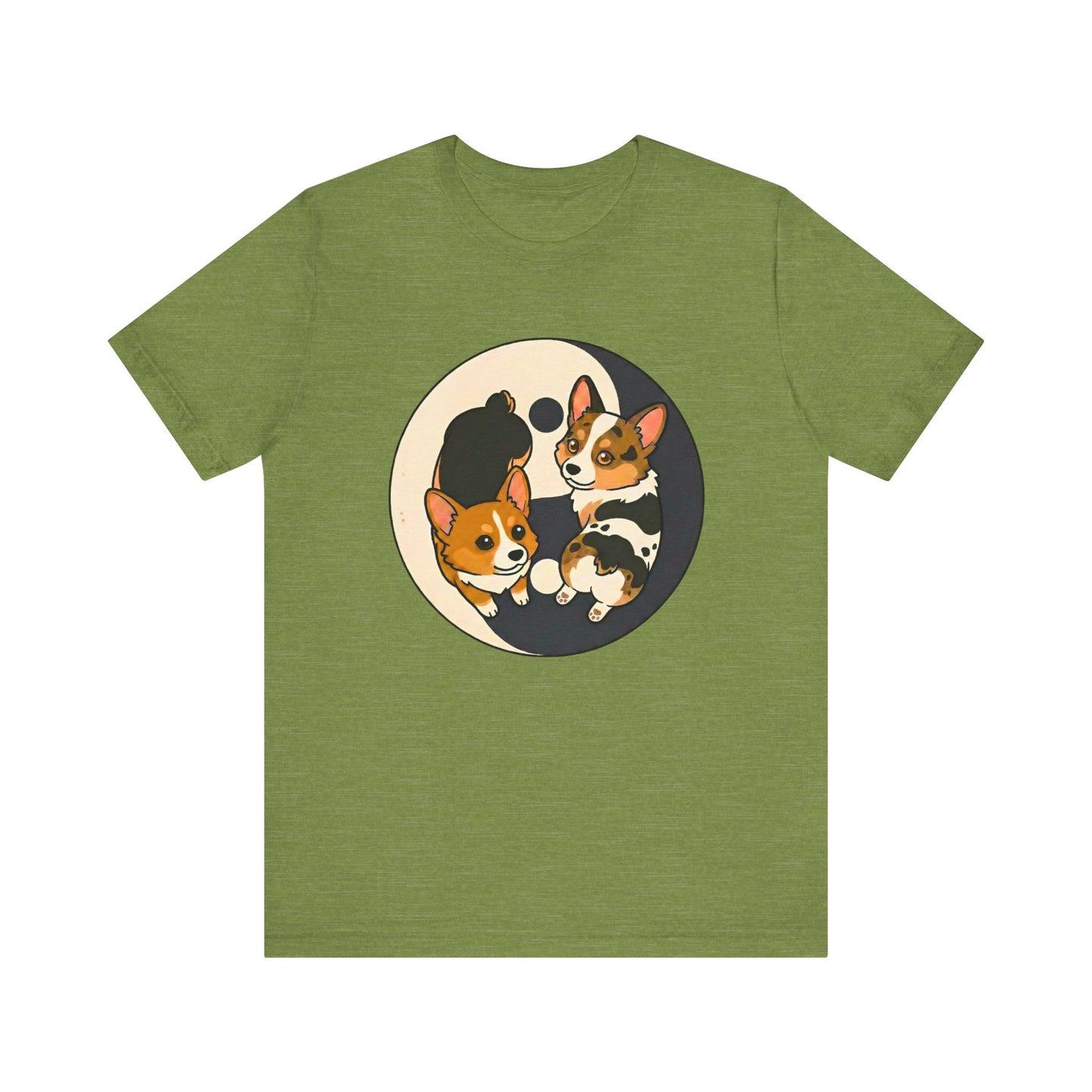 Kawaii Corgi Yin Yang T-Shirt - Peanut Butter & Jelly Tee