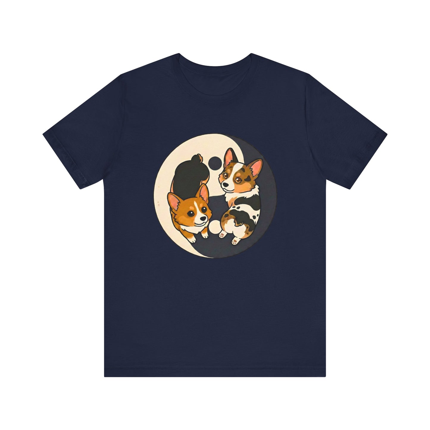 Kawaii Corgi Yin Yang T-Shirt - Peanut Butter & Jelly Tee