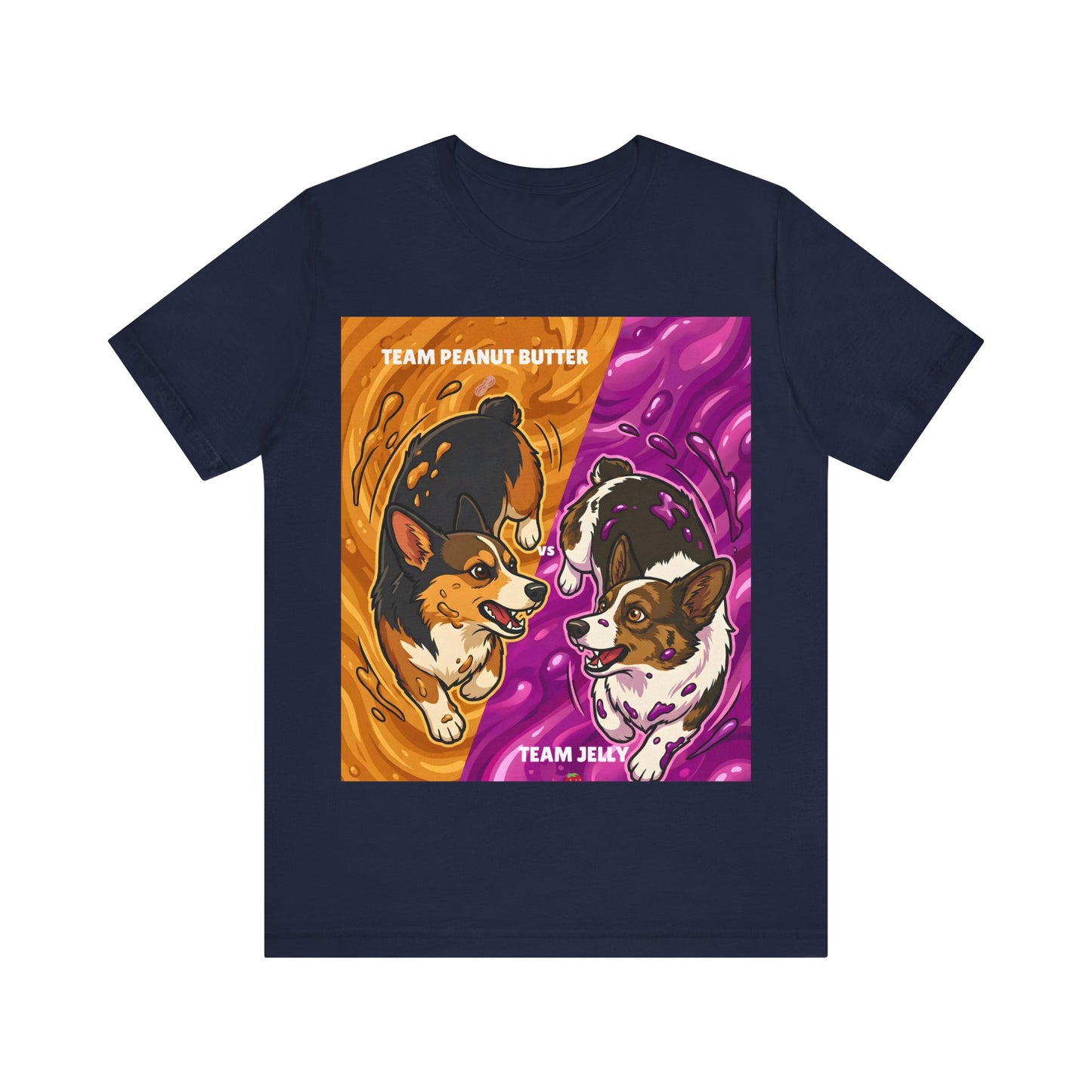 Corgi Graphic Tee - Team Peanut Butter vs Team Jelly