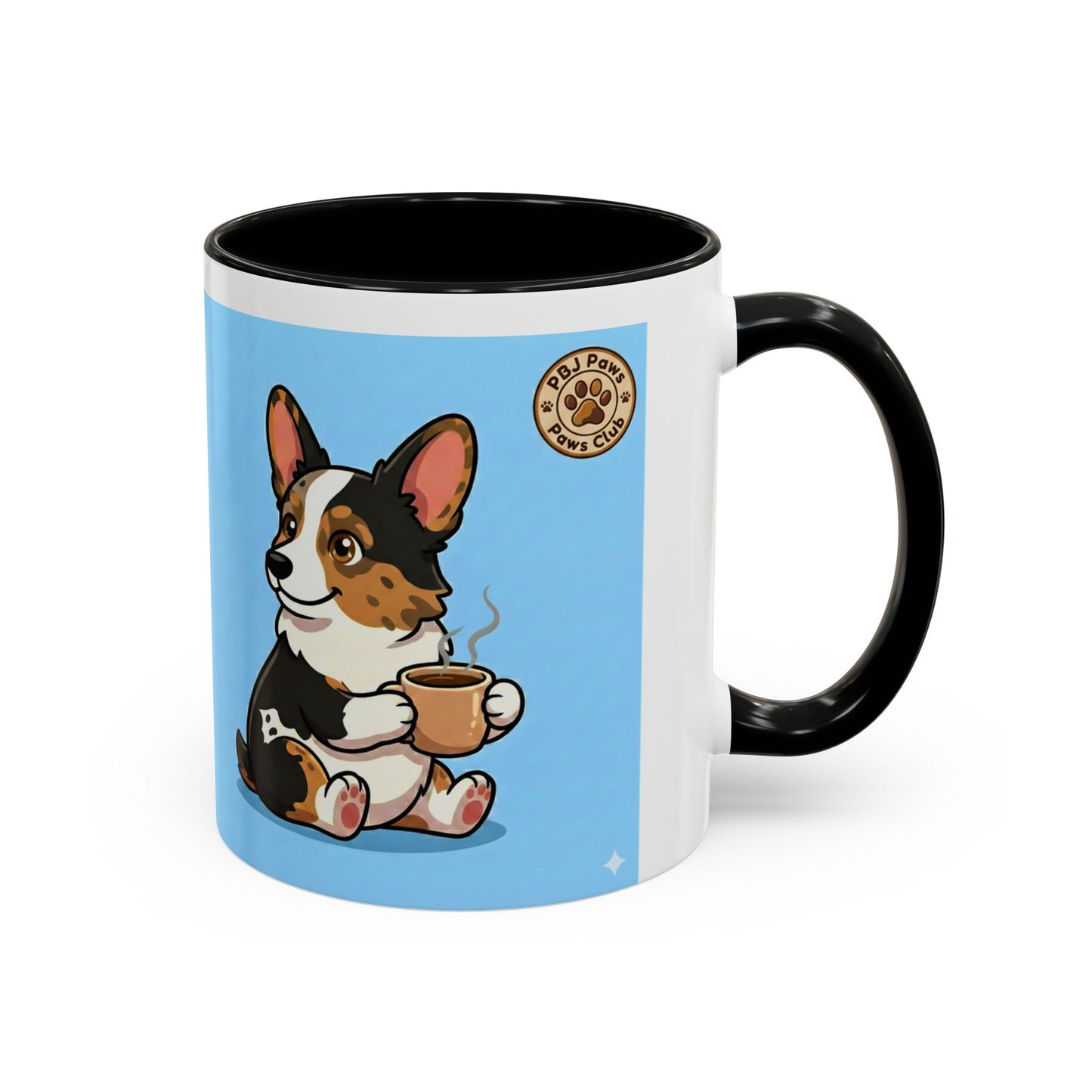 Corgi Coffee Mug - Cute Corgi Holding Coffee Accent Mug (11/15oz)