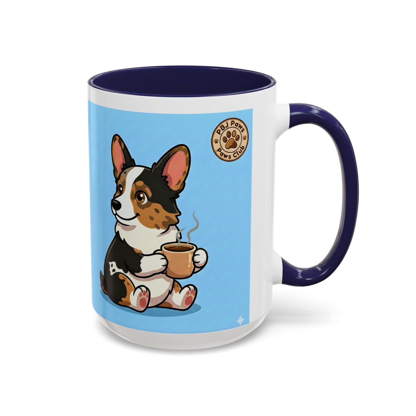 Corgi Coffee Mug - Cute Corgi Holding Coffee Accent Mug (11/15oz)