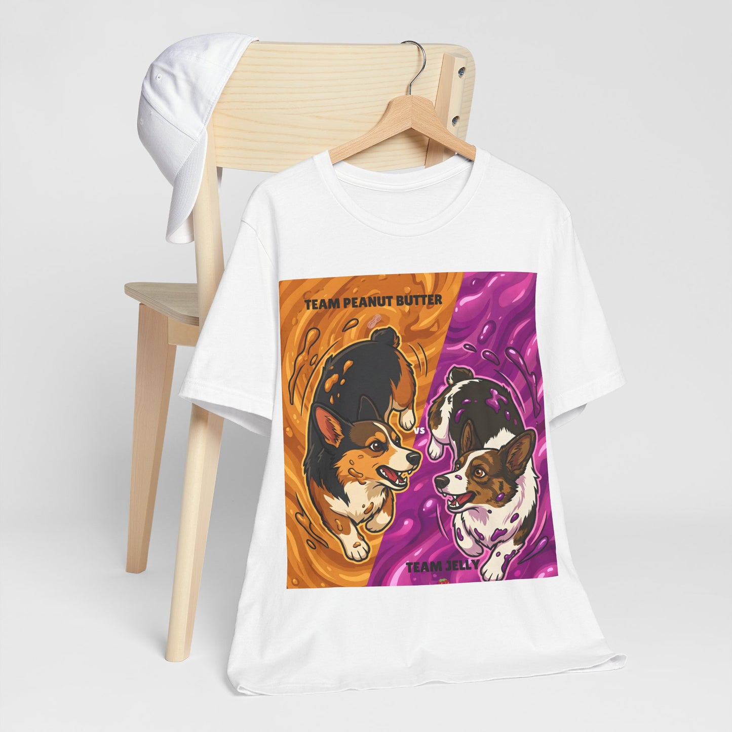 Corgi Graphic Tee - Team Peanut Butter vs Team Jelly