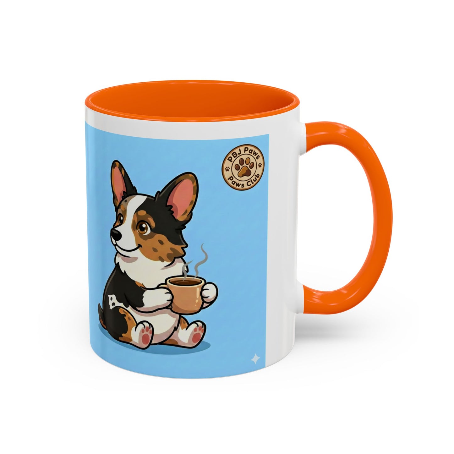 Corgi Coffee Mug - Cute Corgi Holding Coffee Accent Mug (11/15oz)