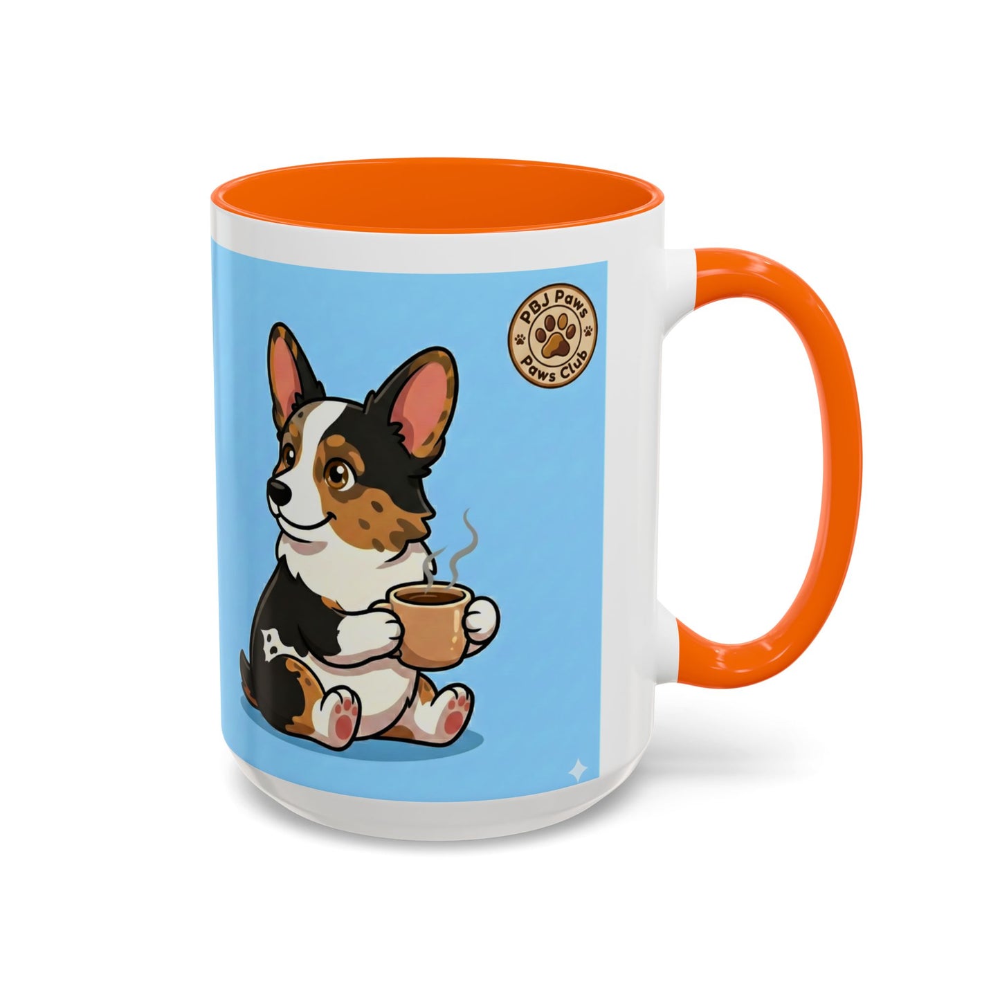 Corgi Coffee Mug - Cute Corgi Holding Coffee Accent Mug (11/15oz)