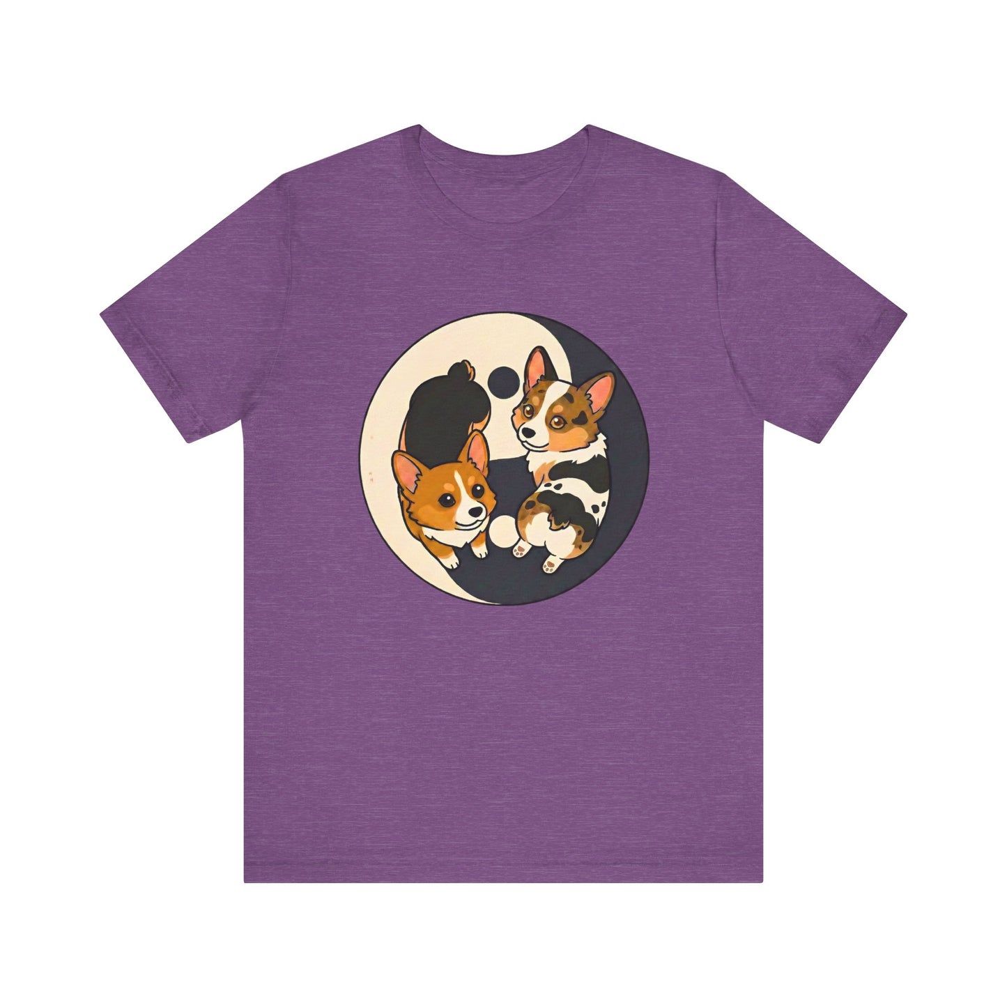 Kawaii Corgi Yin Yang T-Shirt - Peanut Butter & Jelly Tee