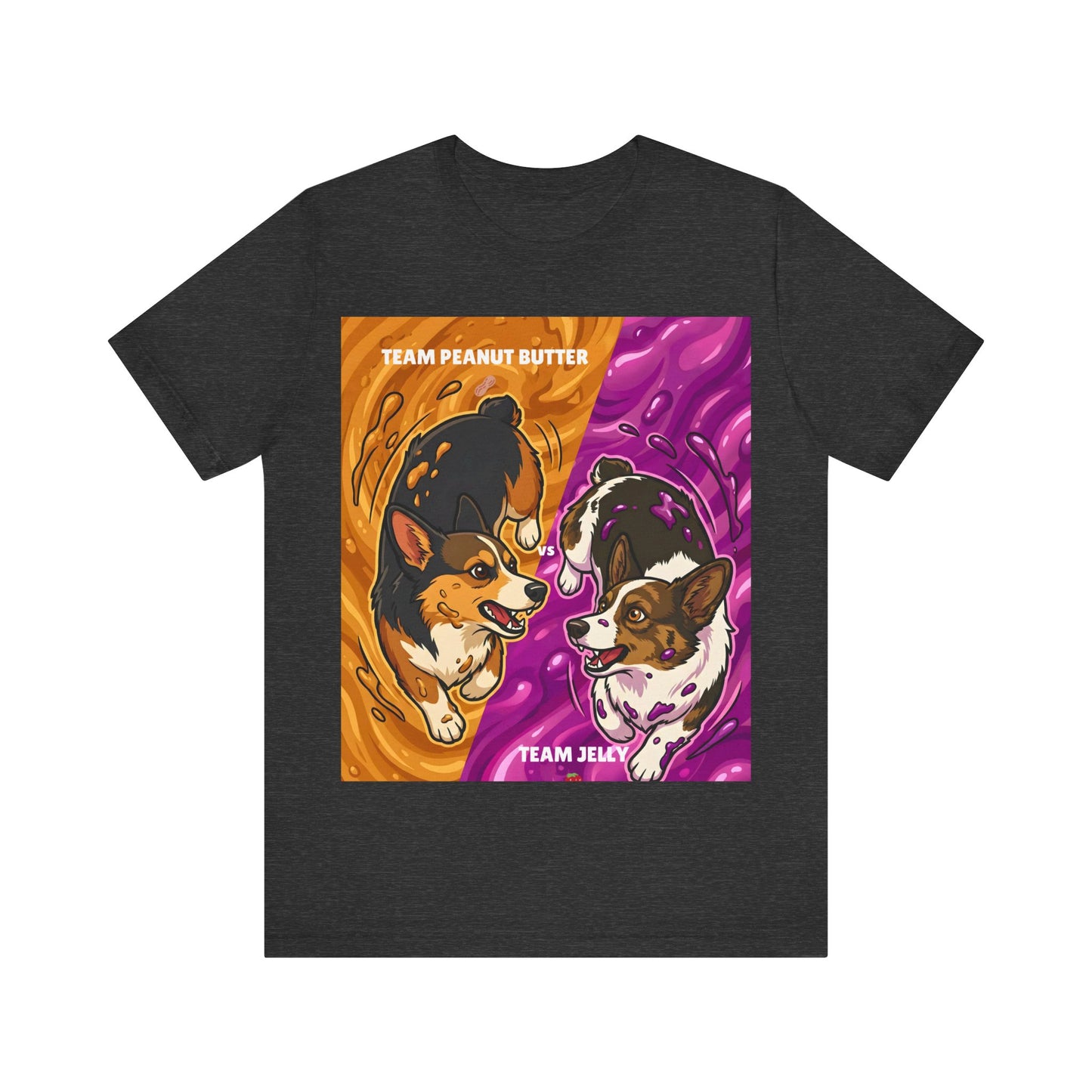 Corgi Graphic Tee - Team Peanut Butter vs Team Jelly